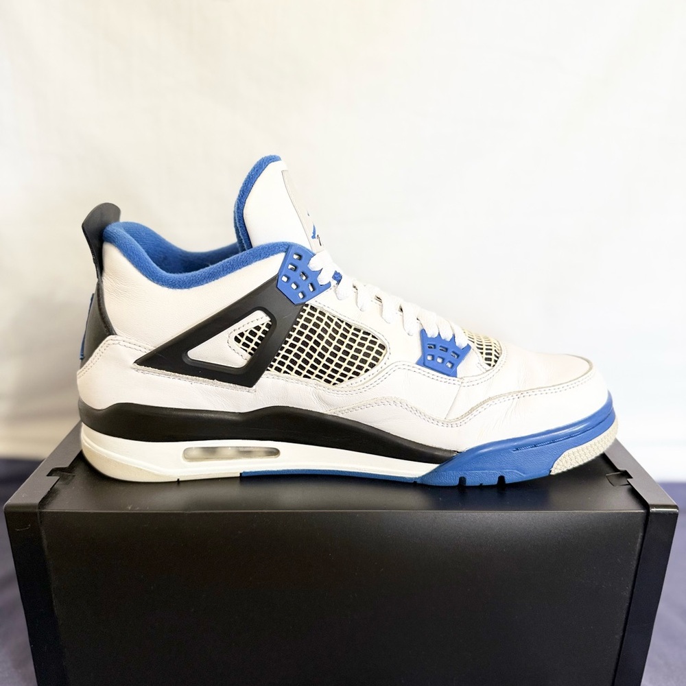 AUTHENTIC Jordan 4 Retro “Motorsports” size 12 308497-117 2017 PRE-OWNED - Picture 3 of 8